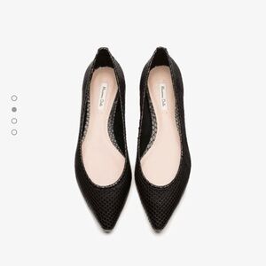 Black Animal Print Ballerinas